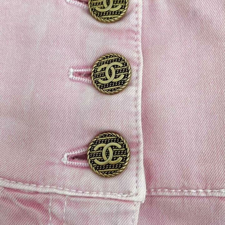 Chanel Chanel Light Pink Braided Strap Cotton Jeans Size 36" / US 14 / IT 50 - 6 Thumbnail