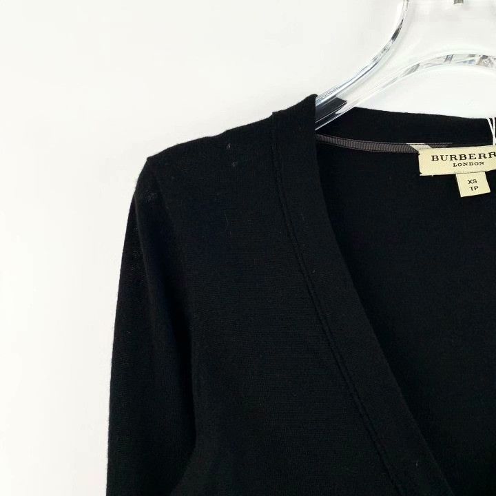 Burberry Burberry Black V-neck Knit Cardigan Size XS / US 0-2 / IT 36-38 - 3 Thumbnail