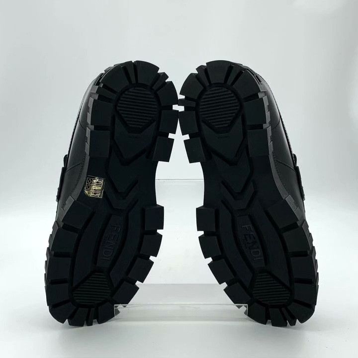 Fendi Fendi Force Black FF Logo Platform Loafers Size US 8.5 / IT 38.5 - 5 Thumbnail