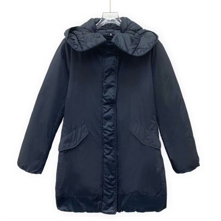 Max Mara Maxmara Black Hooded Reversible Down Jacket Size M / US 6-8 / IT 42-44 - 3 Thumbnail