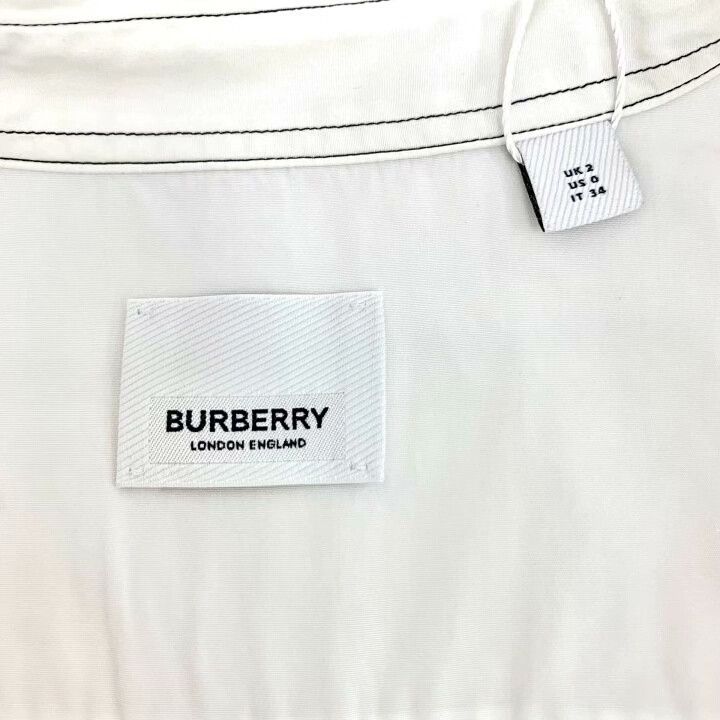 Burberry Burberry White Line Cotton Collared Shirt Size XXS / US 00 / IT 34 - 5 Thumbnail