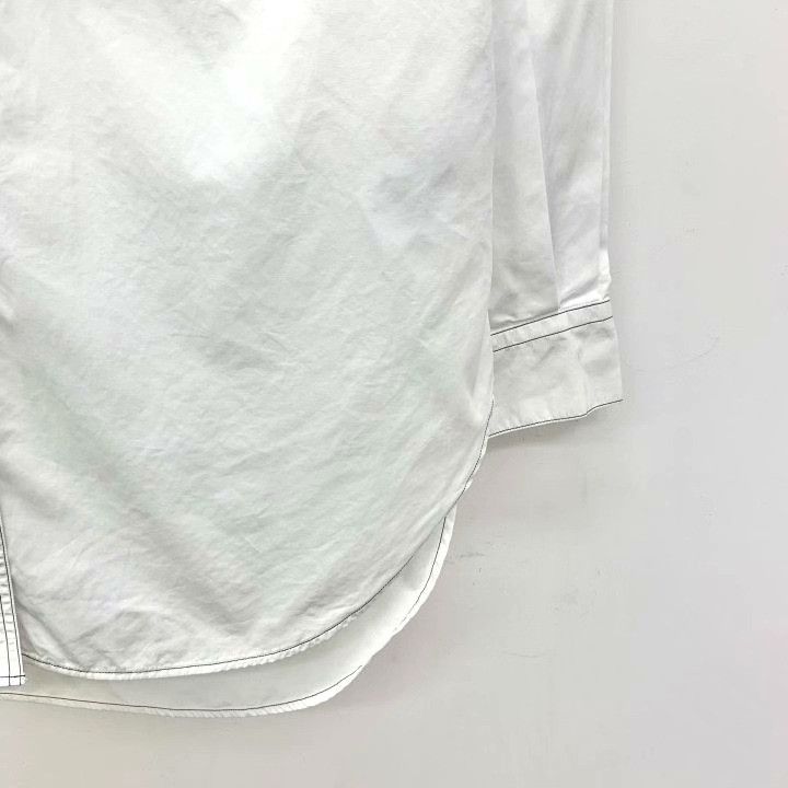 Burberry Burberry White Line Cotton Collared Shirt Size XXS / US 00 / IT 34 - 4 Thumbnail