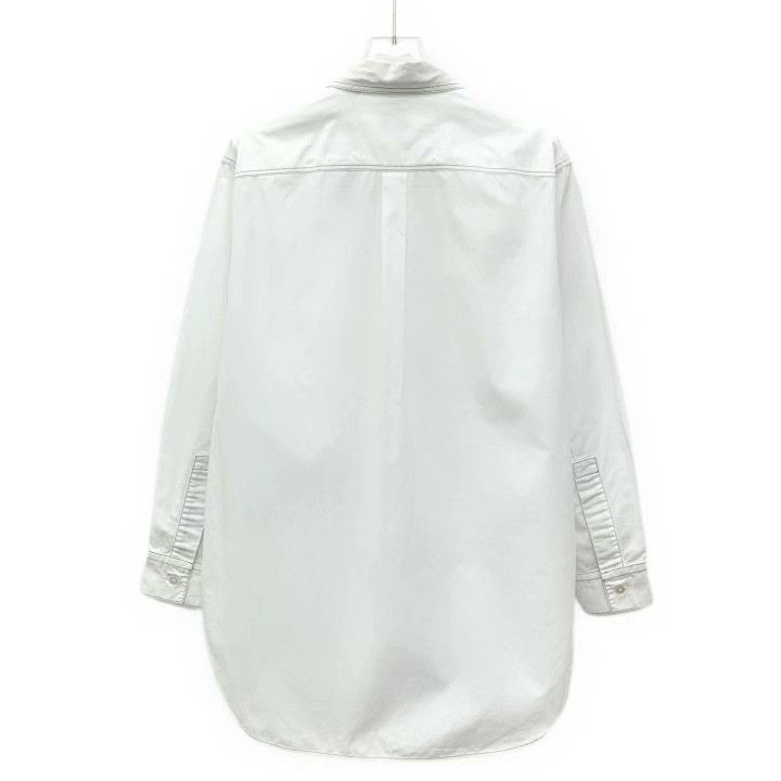 Burberry Burberry White Line Cotton Collared Shirt Size XXS / US 00 / IT 34 - 2 Thumbnail
