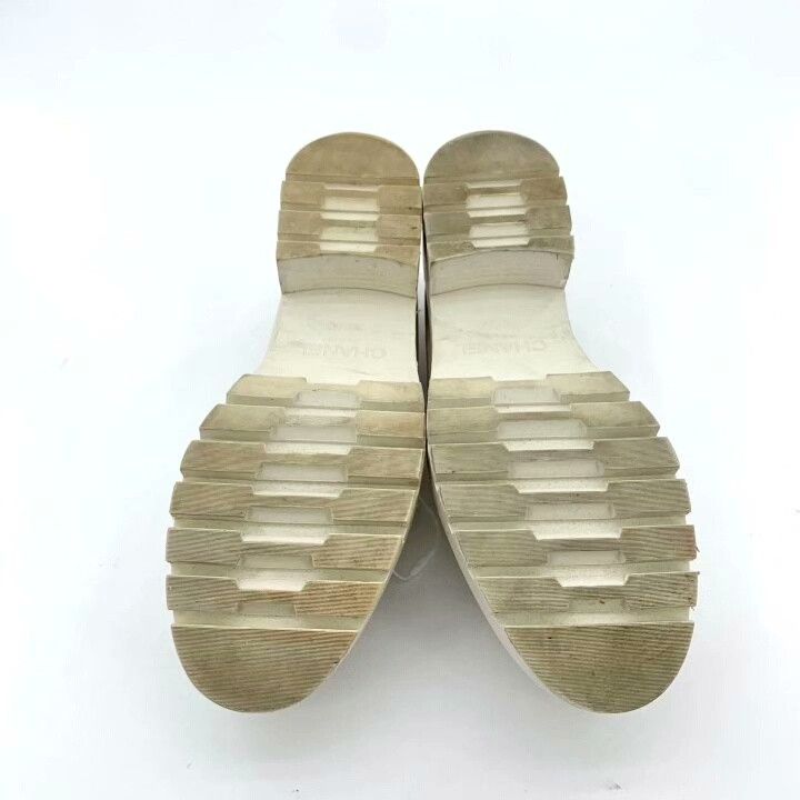 Chanel Chanel White Logo Platform Loafers 38.5 Size US 7.5 / IT 37.5 - 5 Thumbnail