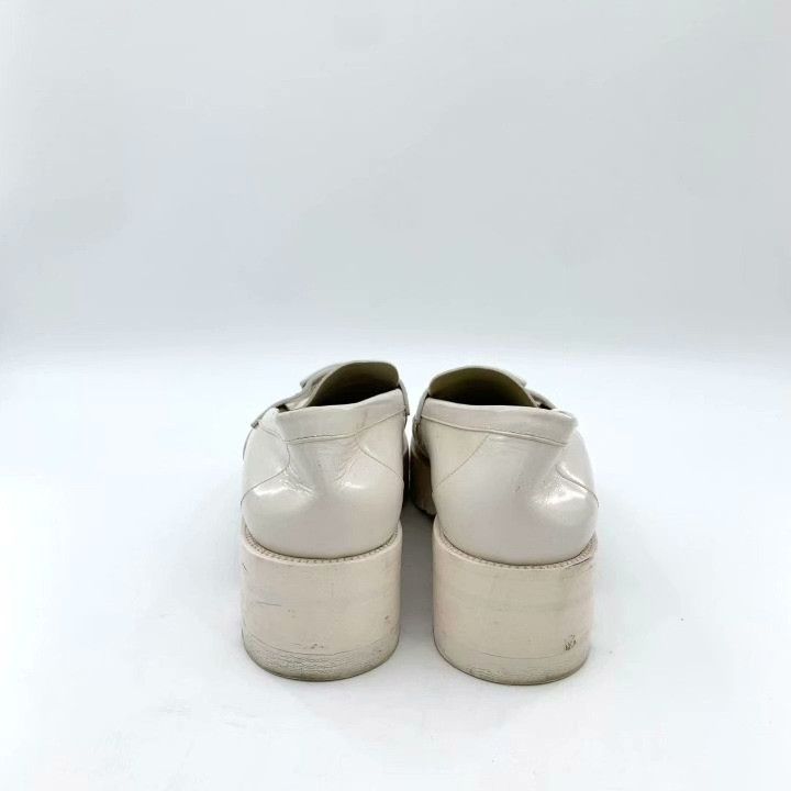 Chanel Chanel White Logo Platform Loafers 38.5 Size US 7.5 / IT 37.5 - 4 Thumbnail