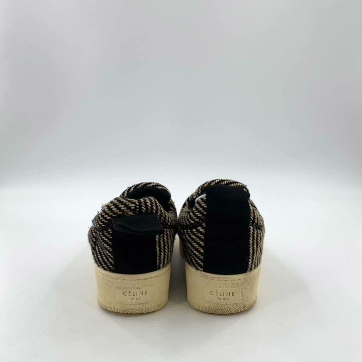 Celine Celine Brown Woven Wool Slip-On Flat Shoes Size US 5 / IT 35 - 4 Thumbnail