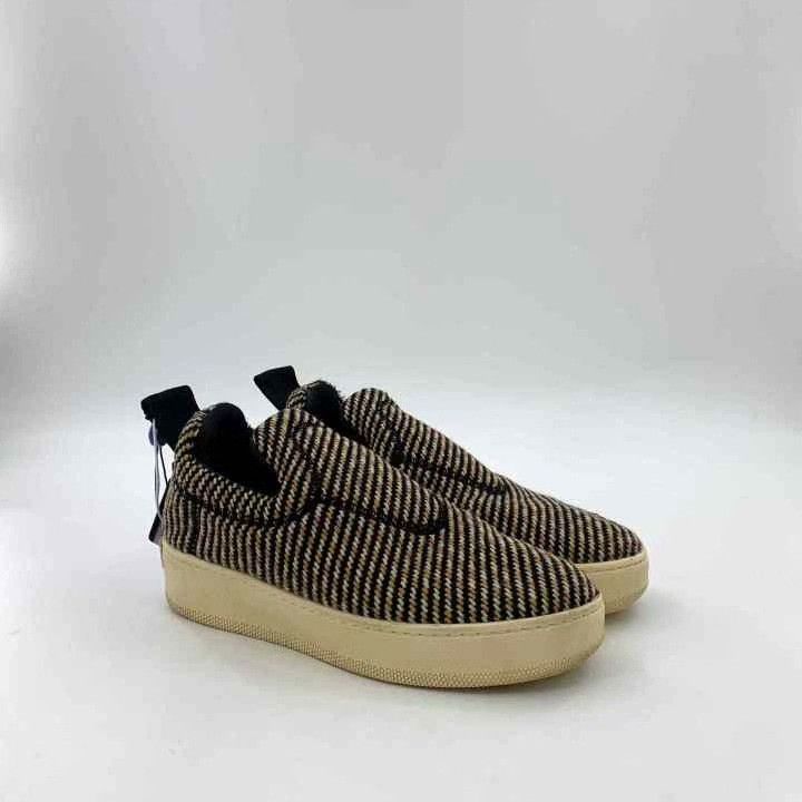 Celine Celine Brown Woven Wool Slip-On Flat Shoes Size US 5 / IT 35 - 2 Thumbnail