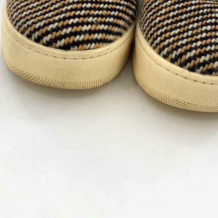 Celine Celine Brown Woven Wool Slip-On Flat Shoes Size US 5 / IT 35 - 8 Thumbnail