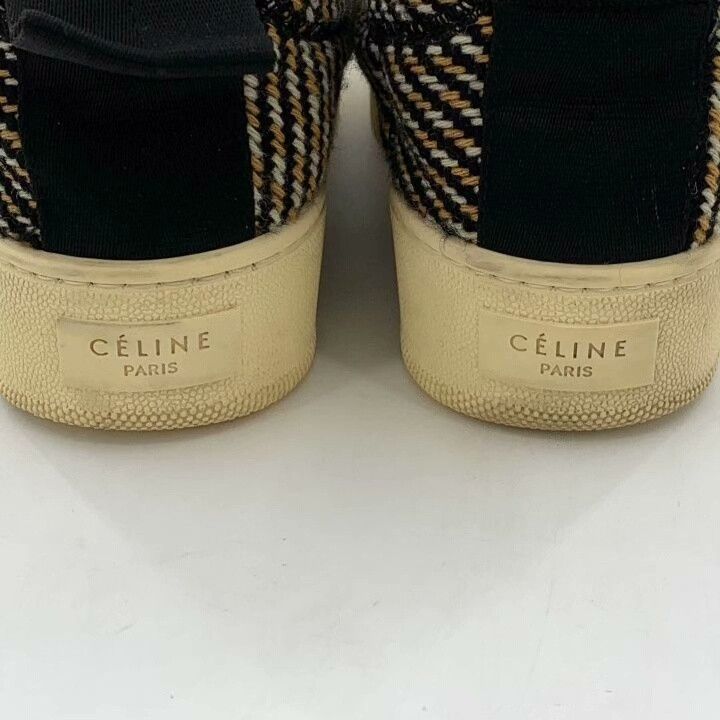 Celine Celine Brown Woven Wool Slip-On Flat Shoes Size US 5 / IT 35 - 9 Thumbnail