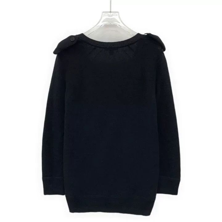 Burberry Burberry Black Cashmere V-Neck Knit Sweater Size S / US 4 / IT 40 - 2 Thumbnail