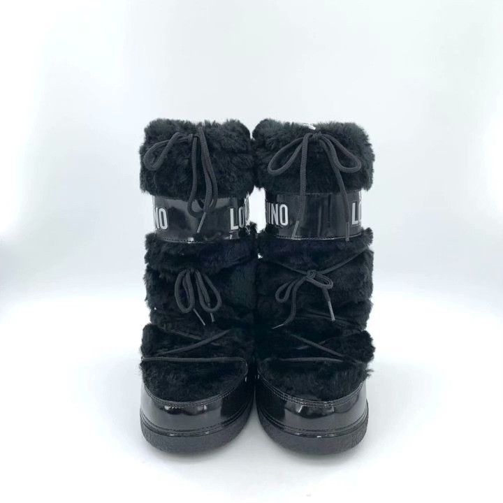 Moschino Moschino Black Moon Snow Boots Size US 6 / IT 36 - 3 Thumbnail