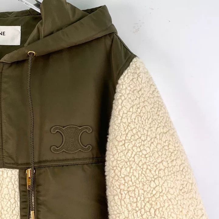 Celine Celine Colorblock Triomphe Embroidered Lamb Wool Jacket Size XS / US 0-2 / IT 36-38 - 3 Thumbnail