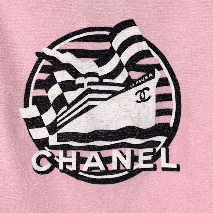 Chanel Chanel Cruise Pink Sailboat Print Cotton T-Shirt Size S / US 4 / IT 40 - 4 Thumbnail