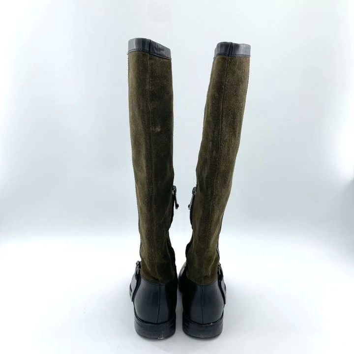 Armani Armani Leather Suede Flat Knee-High Boots Size US 4 / IT 34 - 4 Thumbnail