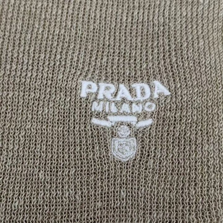 Prada Prada 2022 Brown Logo Sleeveless Linen Dress Size XS / US 0-2 / IT 36-38 - 5 Thumbnail