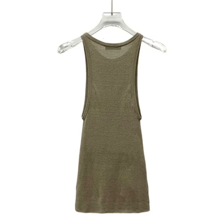 Prada Prada 2022 Brown Logo Sleeveless Linen Dress Size XS / US 0-2 / IT 36-38 - 2 Thumbnail