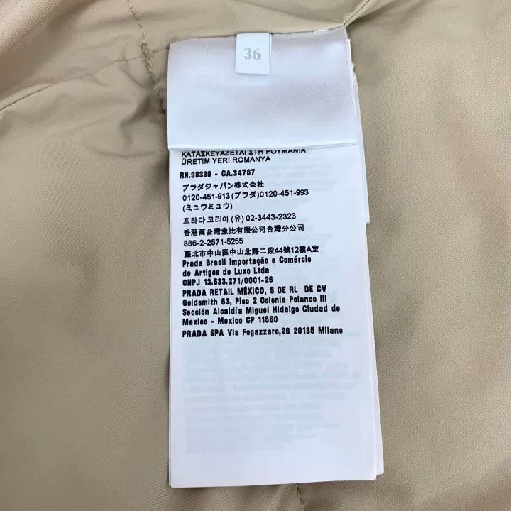 Miu Miu Miu Miu Brown Logo Embroidered Cotton Puffer Coat Size XS / US 0-2 / IT 36-38 - 6 Thumbnail