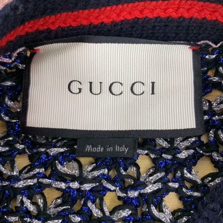 Gucci Gucci Blue Striped Pearl Button Cotton Cardigan Size XS / US 0-2 / IT 36-38 - 6 Thumbnail