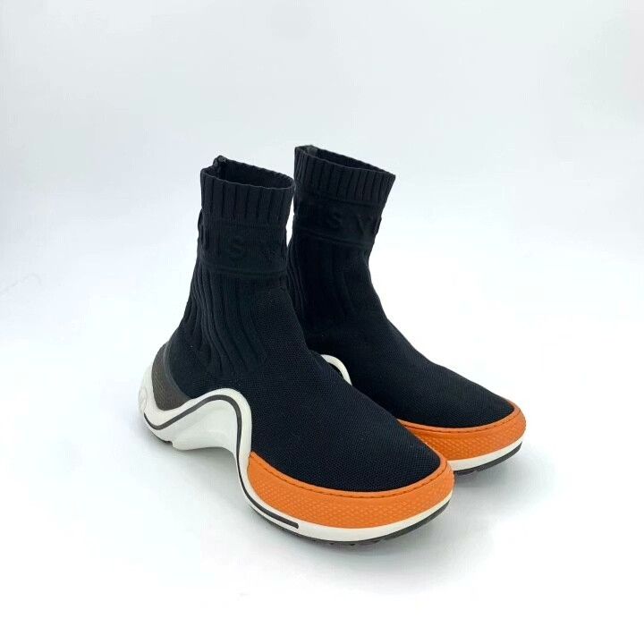 Louis Vuitton Louis Vuitton Black Letter Emboss Platform High-Top Sneakers Size US 5 / IT 35 - 2 Thumbnail