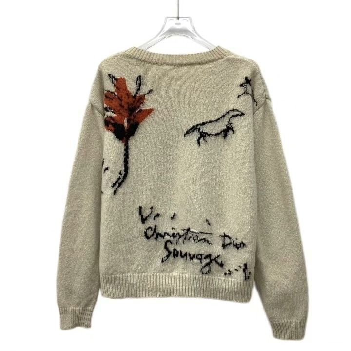 Dior Christian Dior Beige Horse Maple Knit Sweater Size M / US 6-8 / IT 42-44 - 2 Thumbnail