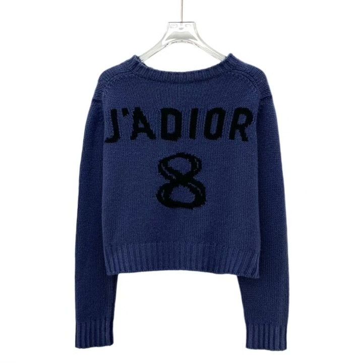 Dior Dior Deep Blue Numeric Letter Cashmere Sweater Size XS / US 0-2 / IT 36-38 - 2 Thumbnail