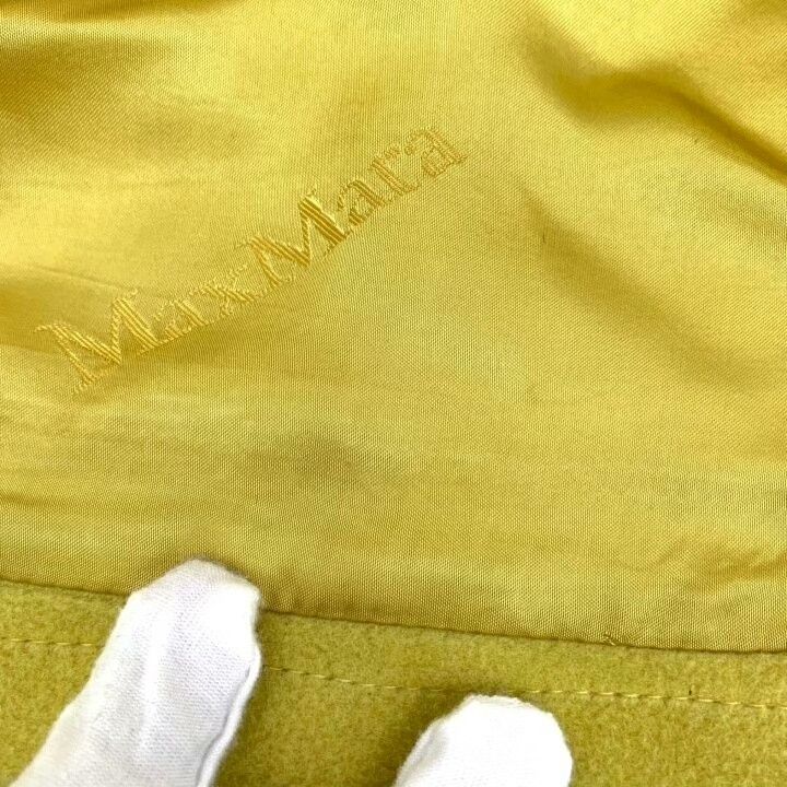 Max Mara Maxmara Yellow Wool Blend Belted Coat Size M / US 6-8 / IT 42-44 - 9 Thumbnail
