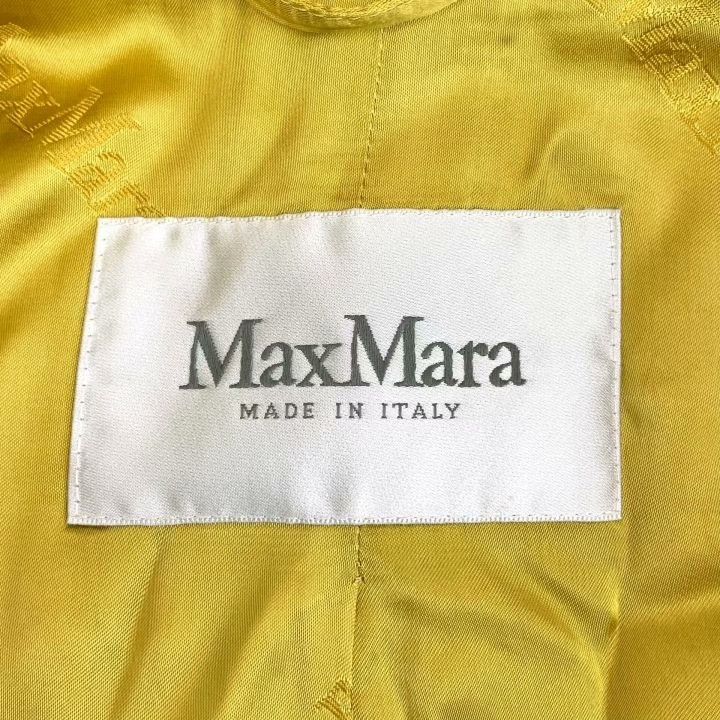 Max Mara Maxmara Yellow Wool Blend Belted Coat Size M / US 6-8 / IT 42-44 - 5 Thumbnail