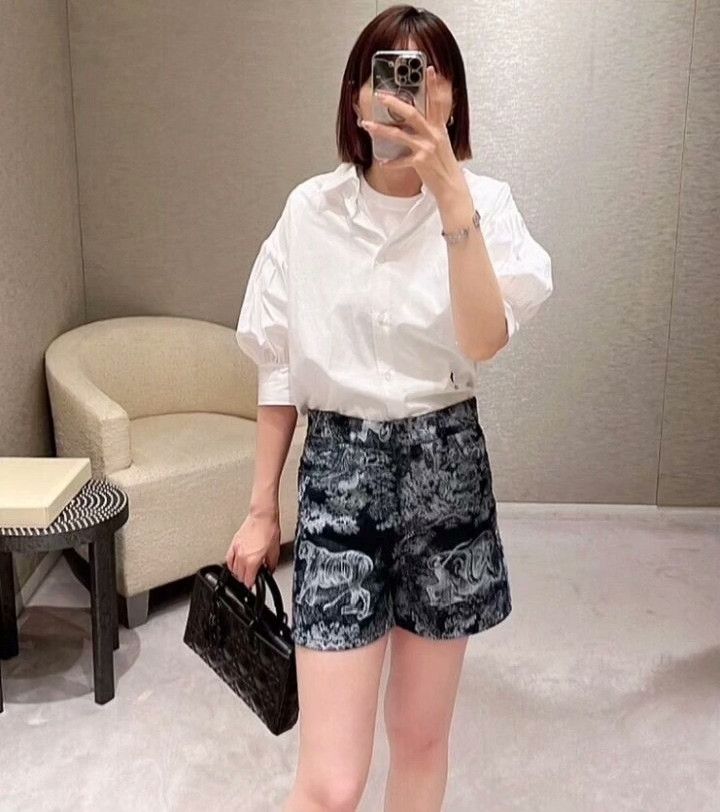 Dior Dior Blue Jungle Animal Print Denim Shorts Size 34" / US 12 / IT 48 - 8 Thumbnail