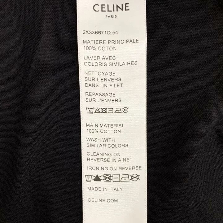 Celine Celine Black Triomphe Print Cotton Sleeveless Tank Size L / US 10 / IT 46 - 8 Thumbnail