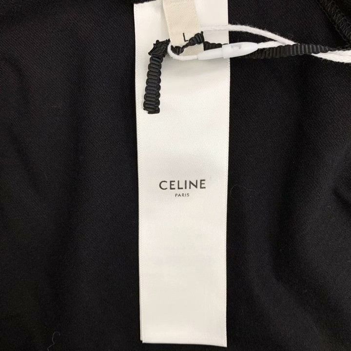 Celine Celine Black Triomphe Print Cotton Sleeveless Tank Size L / US 10 / IT 46 - 7 Thumbnail