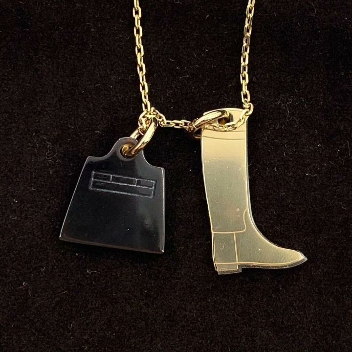 Hermes Hermes Kelly Gold Pendant Necklace Size ONE SIZE - 8 Thumbnail