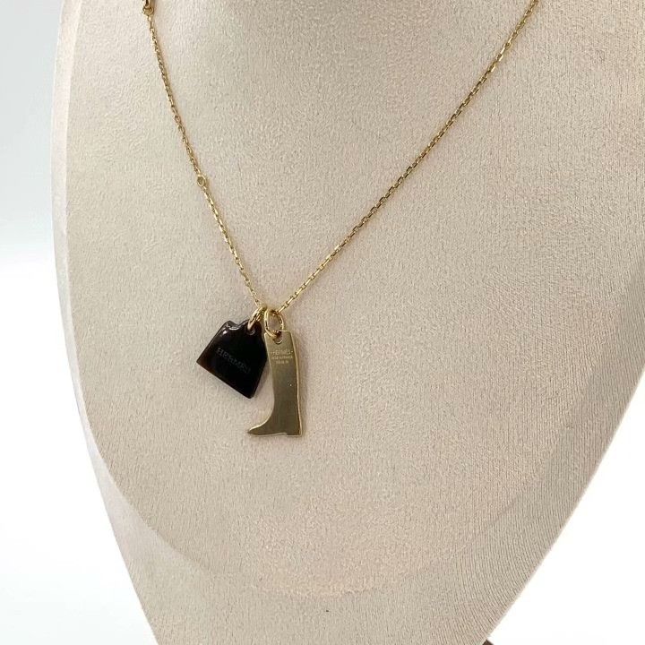 Hermes Hermes Kelly Gold Pendant Necklace Size ONE SIZE - 5 Thumbnail