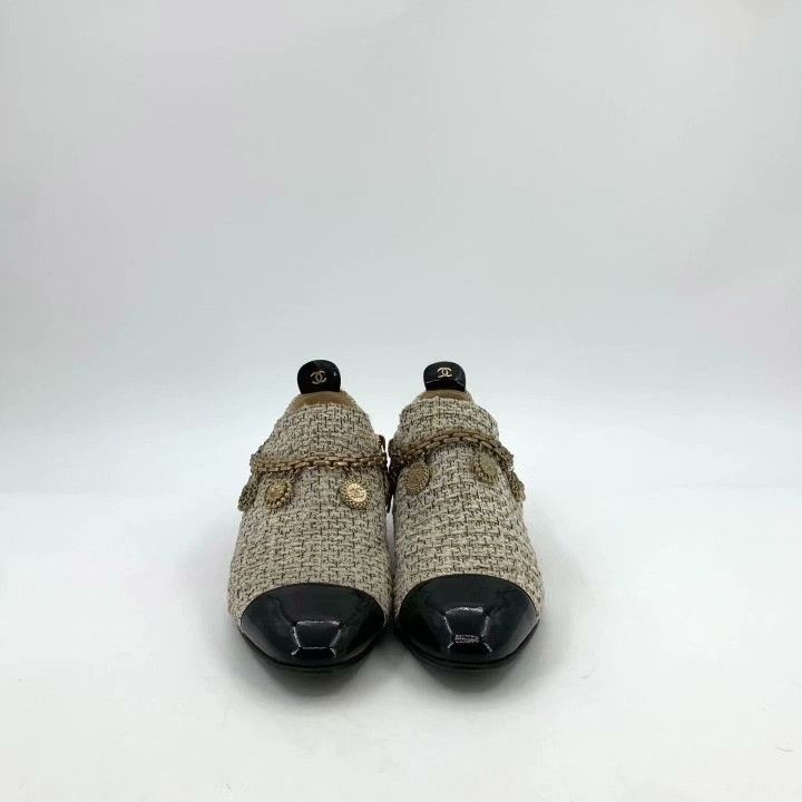 Chanel Chanel Tweed Chain Loafers Size 38 Size US 7 / IT 37 - 3 Thumbnail