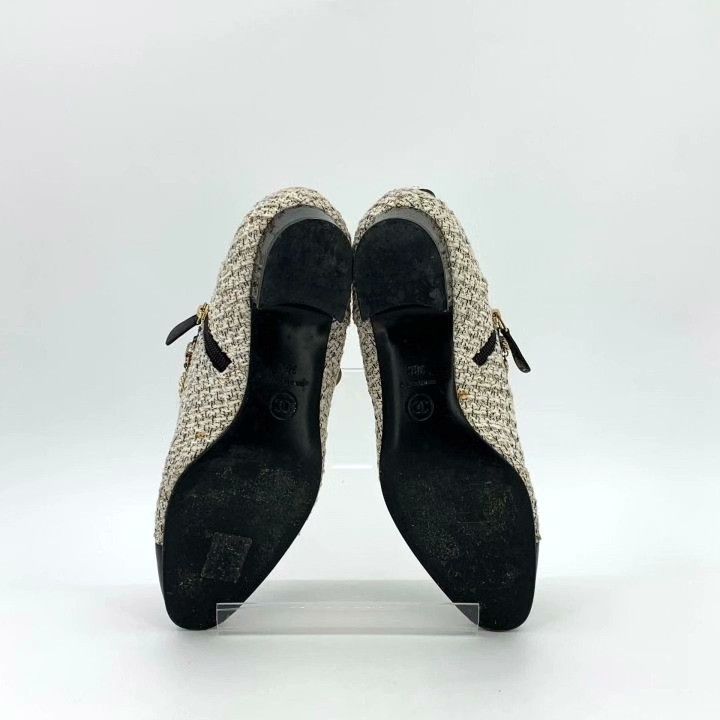 Chanel Chanel Tweed Chain Loafers Size 38 Size US 7 / IT 37 - 5 Thumbnail