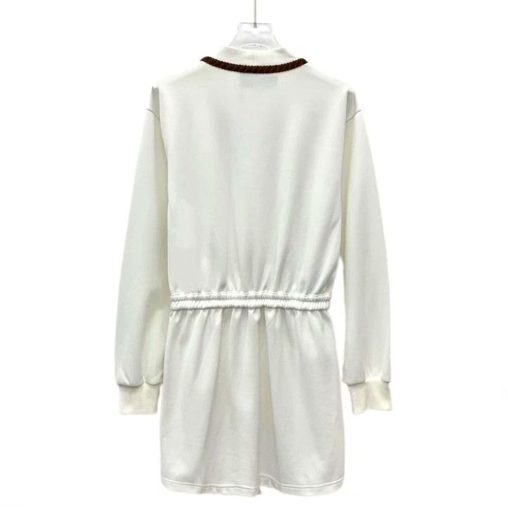 Gucci Gucci V-Neck Logo Embroidered Dress Size S / US 4 / IT 40 - 2 Thumbnail