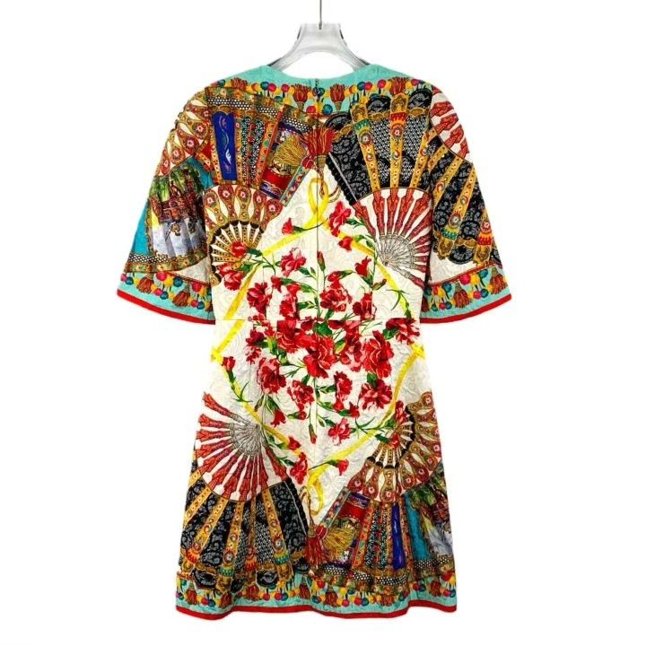 Dolce & Gabbana Dolce Gabbana Peacock Floral Print Dress Size S / US 4 / IT 40 - 2 Thumbnail