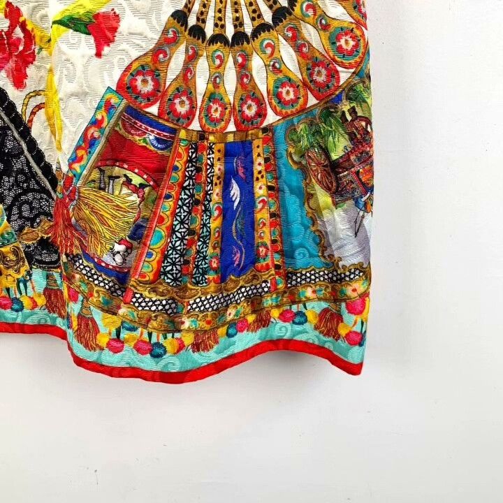 Dolce & Gabbana Dolce Gabbana Peacock Floral Print Dress Size S / US 4 / IT 40 - 4 Thumbnail
