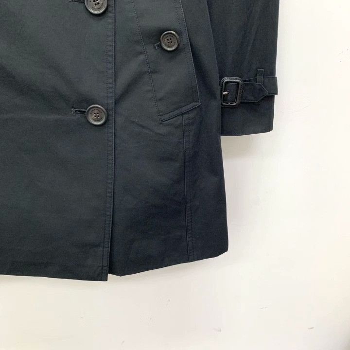 Burberry Burberry Black Cotton Belted Trench Coat Size XS / US 0-2 / IT 36-38 - 4 Thumbnail