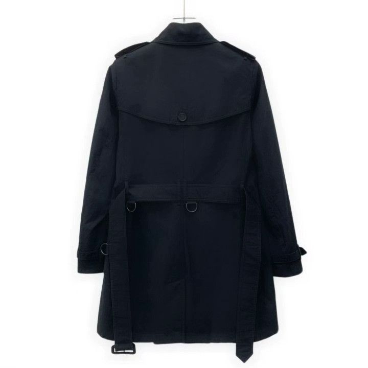 Burberry Burberry Black Cotton Belted Trench Coat Size XS / US 0-2 / IT 36-38 - 2 Thumbnail