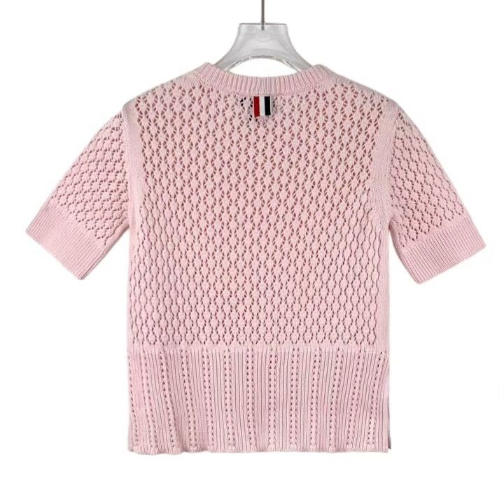 Thom Browne Thom Browne Pink Shell Embroidery Cotton Knit Top Size M / US 6-8 / IT 42-44 - 2 Thumbnail