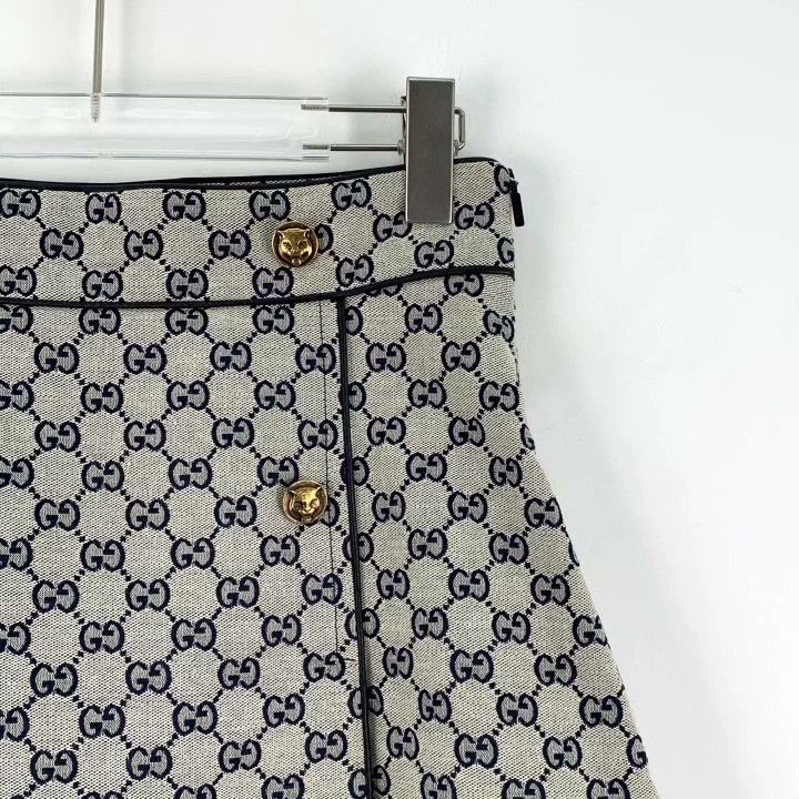 Gucci Gucci Logo Jacquard Cotton Skirt Size 40" / US 18 - 3 Thumbnail