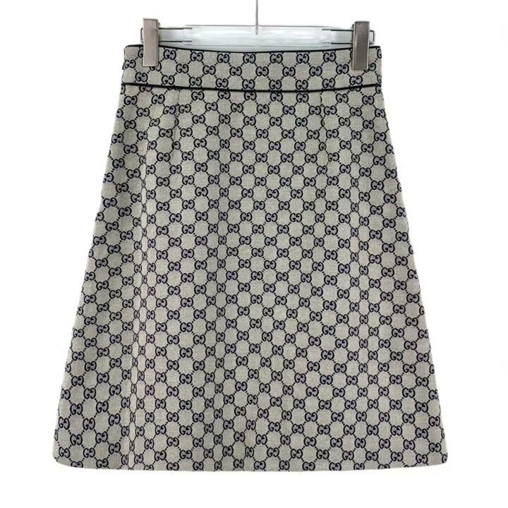 Gucci Gucci Logo Jacquard Cotton Skirt Size 40" / US 18 - 2 Thumbnail