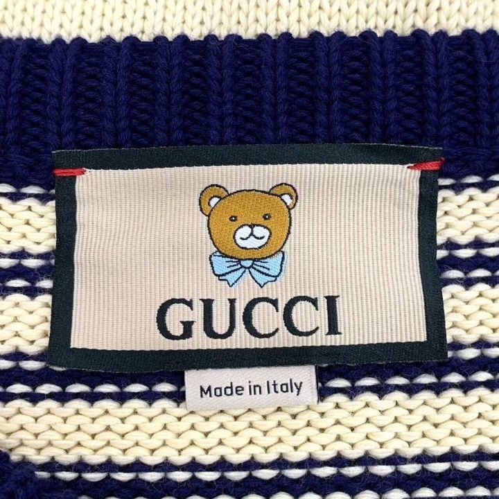 Gucci Gucci Bear Intarsia Color Block Stripe Sweater Size S / US 4 / IT 40 - 6 Thumbnail