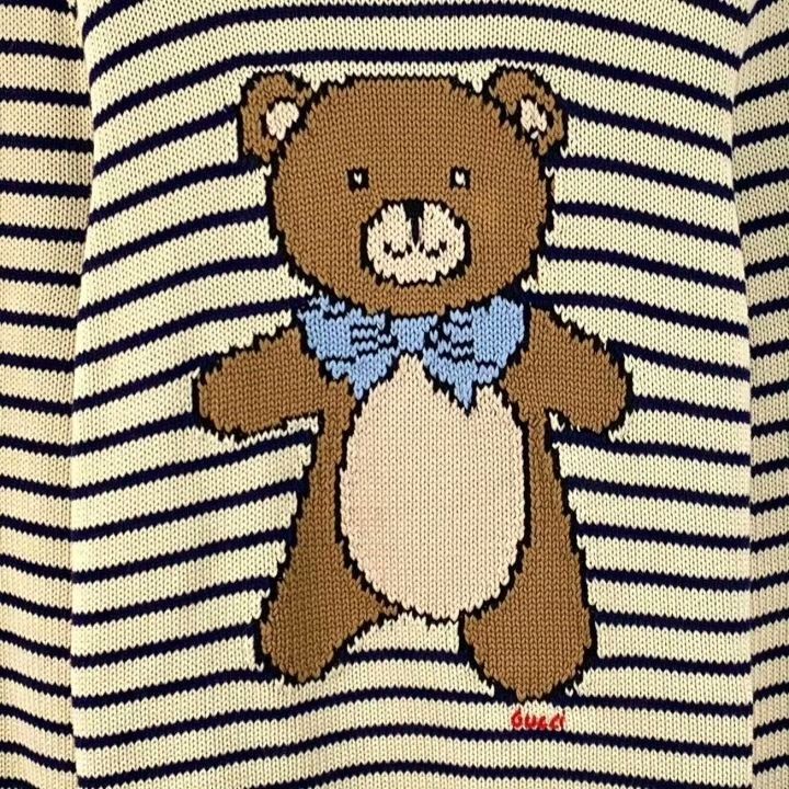 Gucci Gucci Bear Intarsia Color Block Stripe Sweater Size S / US 4 / IT 40 - 4 Thumbnail