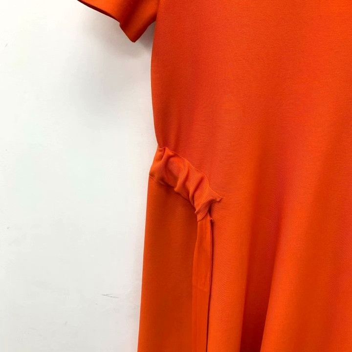 Dior Dior Orange Sash Crew Neck Short Sleeve Dress Size XS / US 0-2 / IT 36-38 - 4 Thumbnail