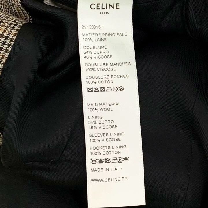 Celine Celine Brown Plaid Wool Blazer Size XXS / US 00 / IT 34 - 7 Thumbnail