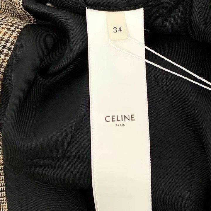 Celine Celine Brown Plaid Wool Blazer Size XXS / US 00 / IT 34 - 6 Thumbnail