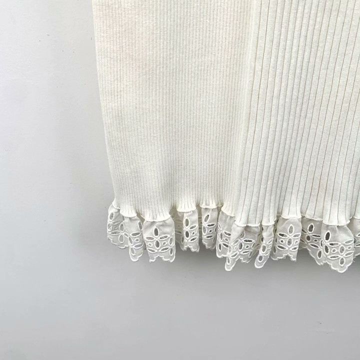 Louis Vuitton Louis Vuitton White Lace Sleeveless Knit Dress Size L / US 10 / IT 46 - 5 Thumbnail