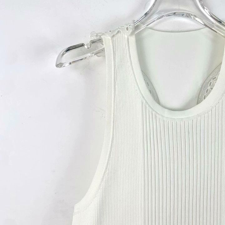 Louis Vuitton Louis Vuitton White Lace Sleeveless Knit Dress Size L / US 10 / IT 46 - 3 Thumbnail