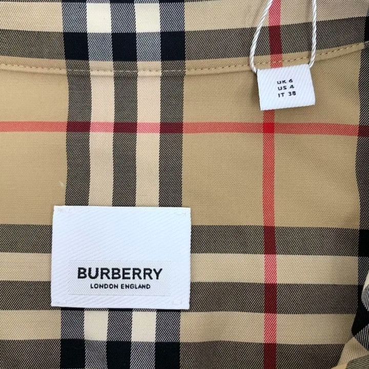Burberry Burberry Brown Classic Check Cotton Shirt Dress Size S / US 4 / IT 40 - 6 Thumbnail